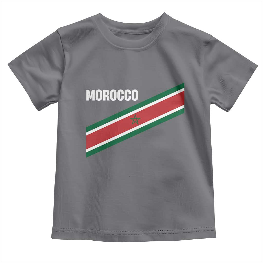 Morocco Moroccan Flag Toddler T Shirt Green Star Maroc Stripes