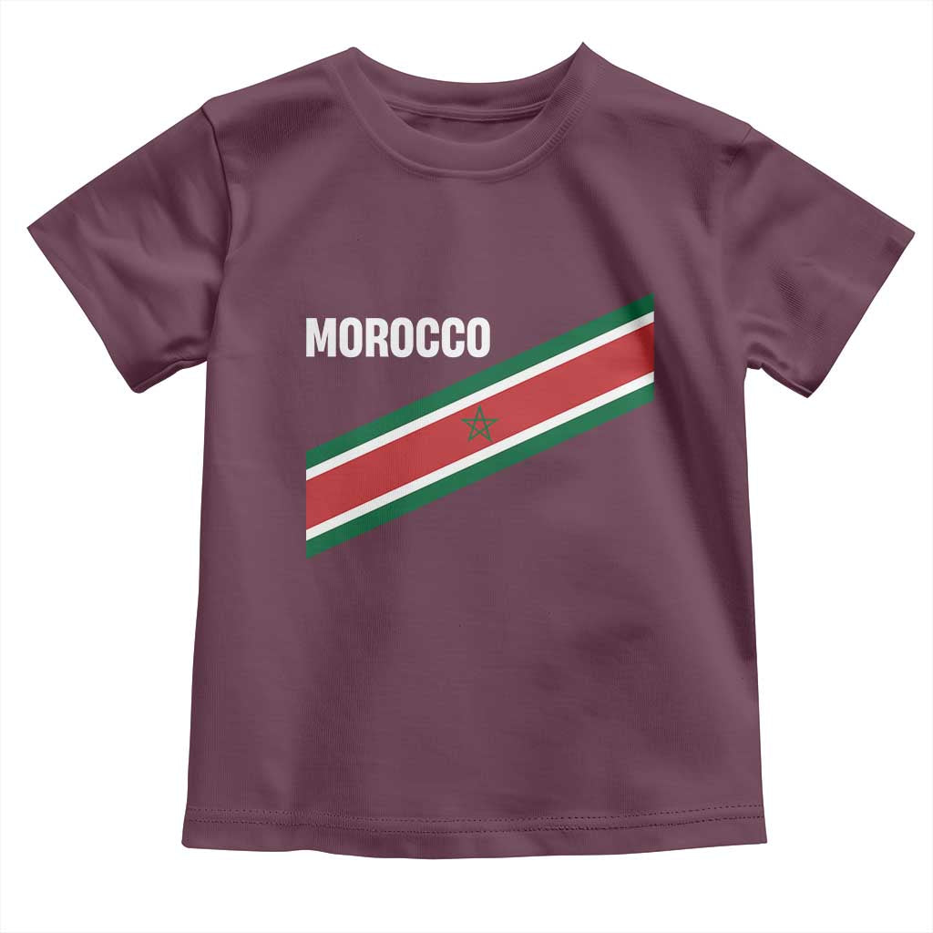 Morocco Moroccan Flag Toddler T Shirt Green Star Maroc Stripes