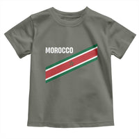 Morocco Moroccan Flag Toddler T Shirt Green Star Maroc Stripes