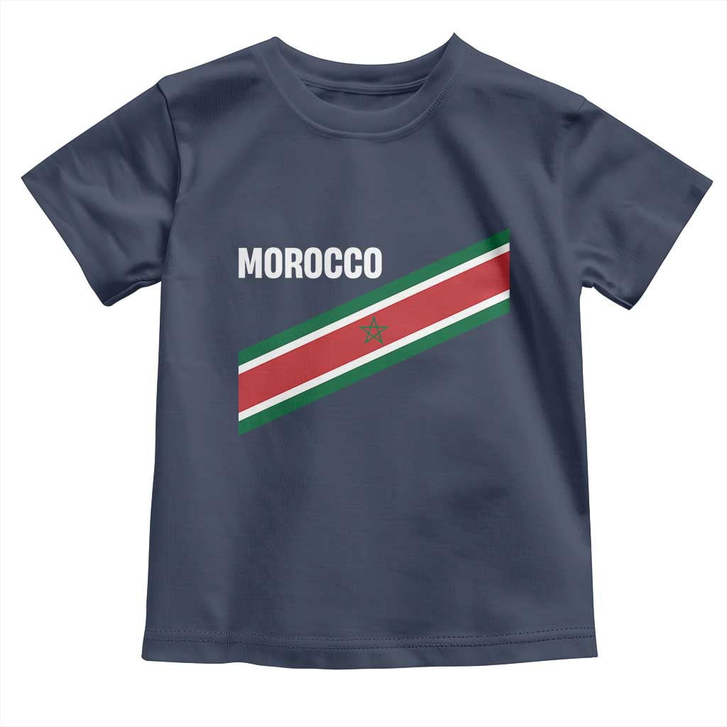 Morocco Moroccan Flag Toddler T Shirt Green Star Maroc Stripes