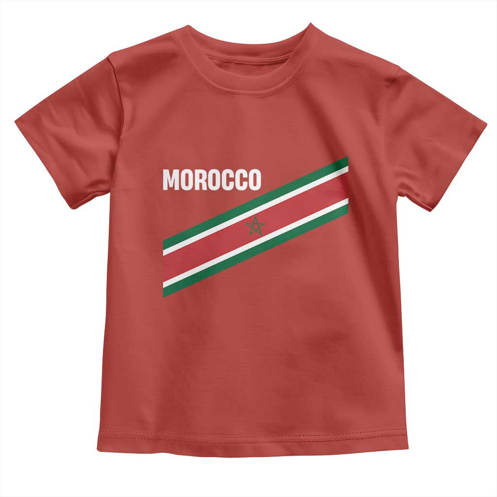Morocco Moroccan Flag Toddler T Shirt Green Star Maroc Stripes