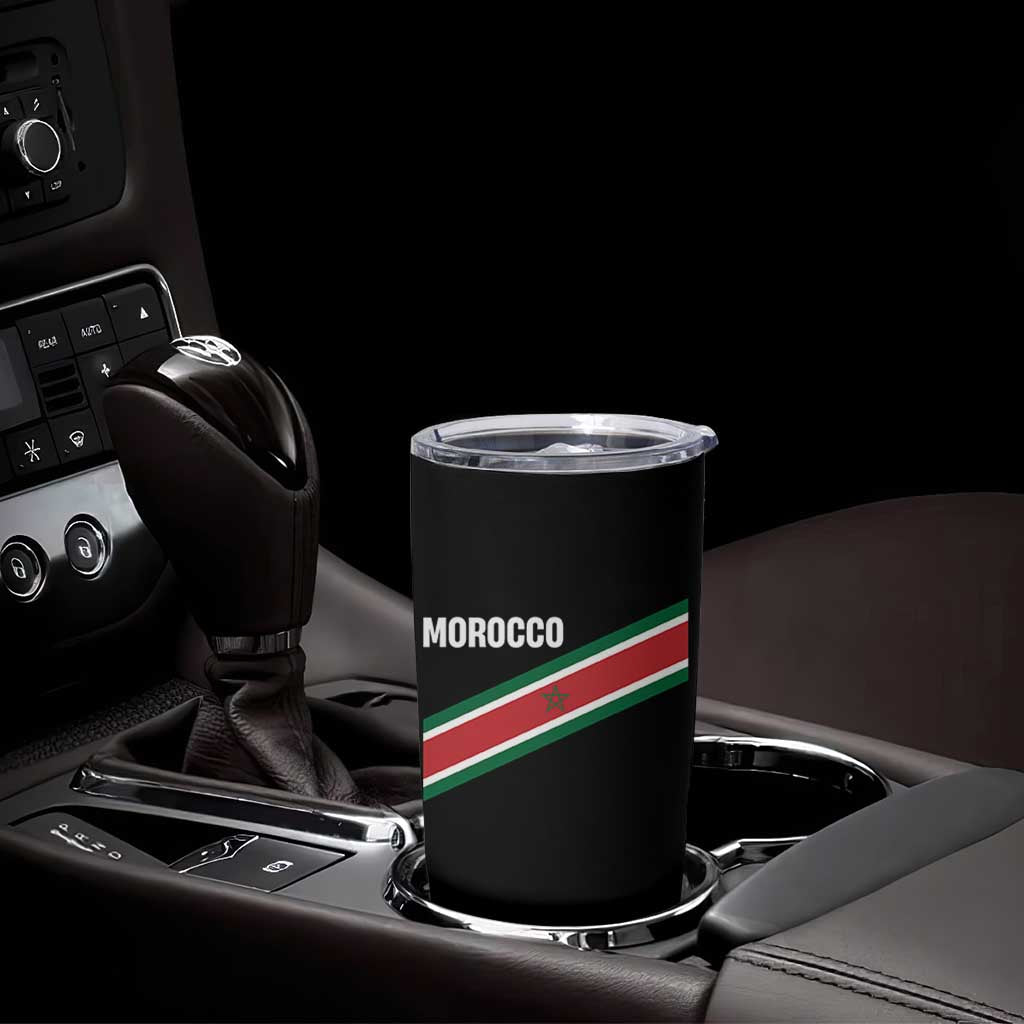 Morocco Moroccan Flag Tumbler Cup Green Star Maroc Stripes