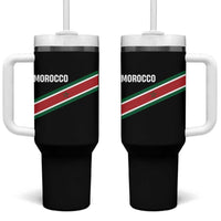 Morocco Moroccan Flag Tumbler With Handle Green Star Maroc Stripes