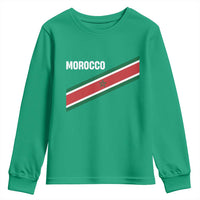 Morocco Moroccan Flag Youth Sweatshirt Green Star Maroc Stripes