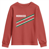 Morocco Moroccan Flag Youth Sweatshirt Green Star Maroc Stripes