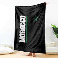 Morocco Green Star Flag Patriotic Moroccan Pride Throw Blanket
