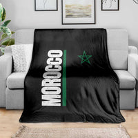 Morocco Green Star Flag Patriotic Moroccan Pride Throw Blanket