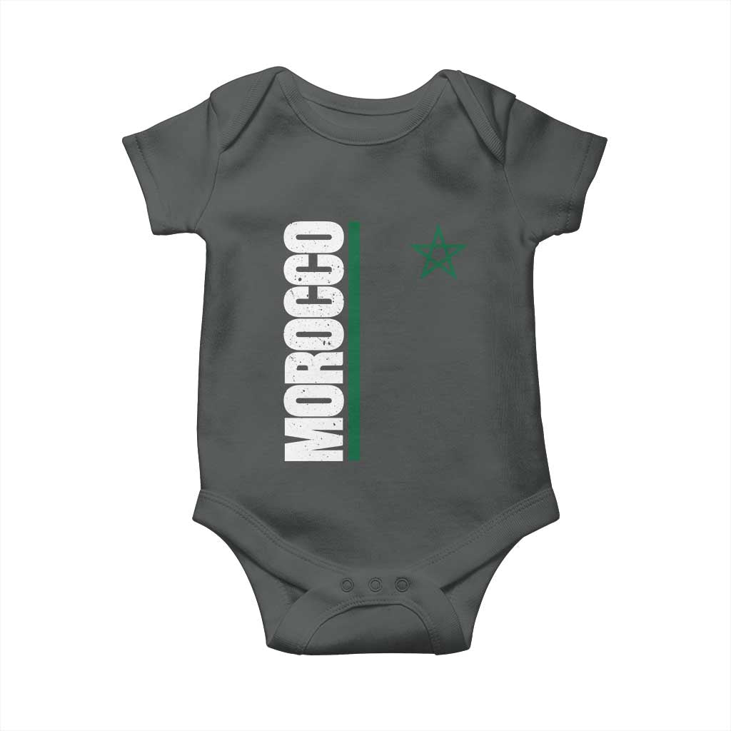Morocco Green Star Flag Patriotic Moroccan Pride Baby Onesie