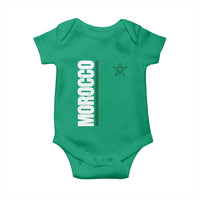 Morocco Green Star Flag Patriotic Moroccan Pride Baby Onesie