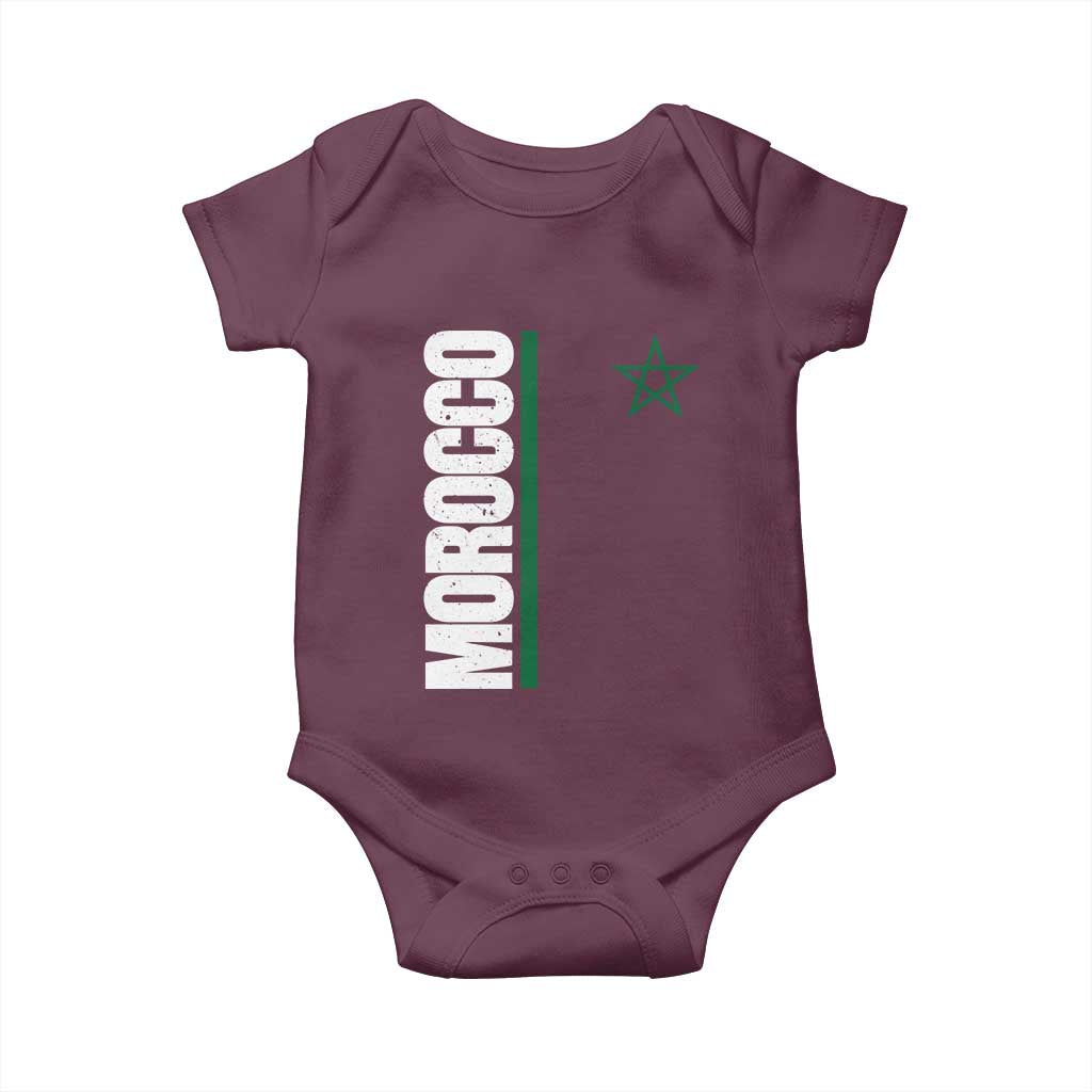 Morocco Green Star Flag Patriotic Moroccan Pride Baby Onesie