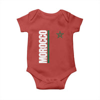 Morocco Green Star Flag Patriotic Moroccan Pride Baby Onesie