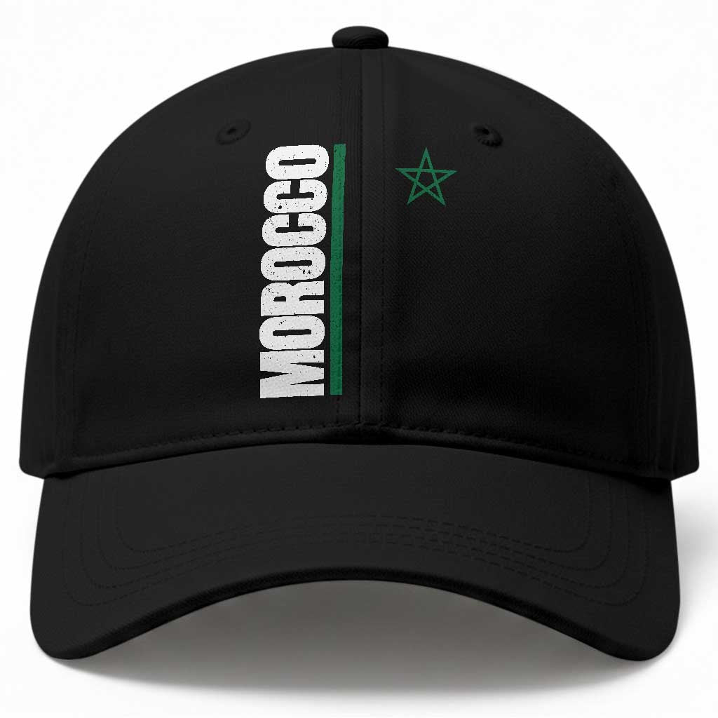 Morocco Green Star Flag Patriotic Moroccan Pride Baseball Cap