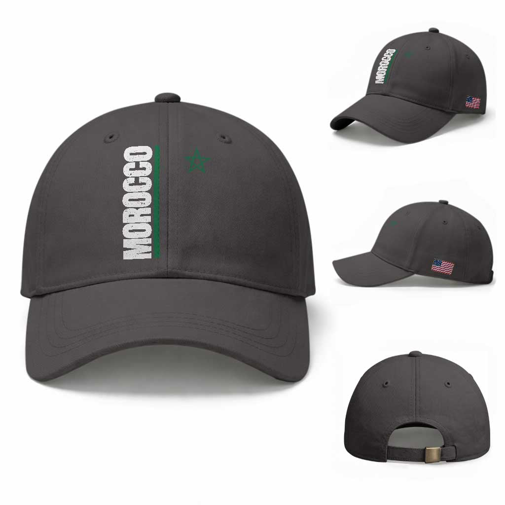 Morocco Green Star Flag Patriotic Moroccan Pride Baseball Cap