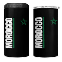 Morocco Green Star Flag Patriotic Moroccan Pride 4 in 1 Can Cooler Tumbler