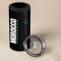 Morocco Green Star Flag Patriotic Moroccan Pride 4 in 1 Can Cooler Tumbler