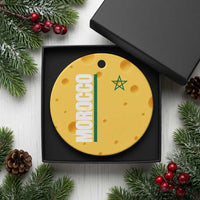 Morocco Green Star Flag Patriotic Moroccan Pride Ceramic Ornament