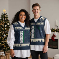 Morocco Green Star Flag Patriotic Moroccan Pride V-Neck Knit Sweater Vest