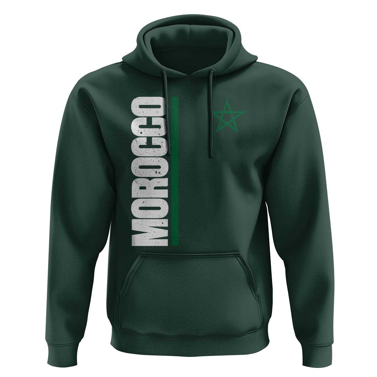 Morocco Green Star Flag Patriotic Moroccan Pride Hoodie