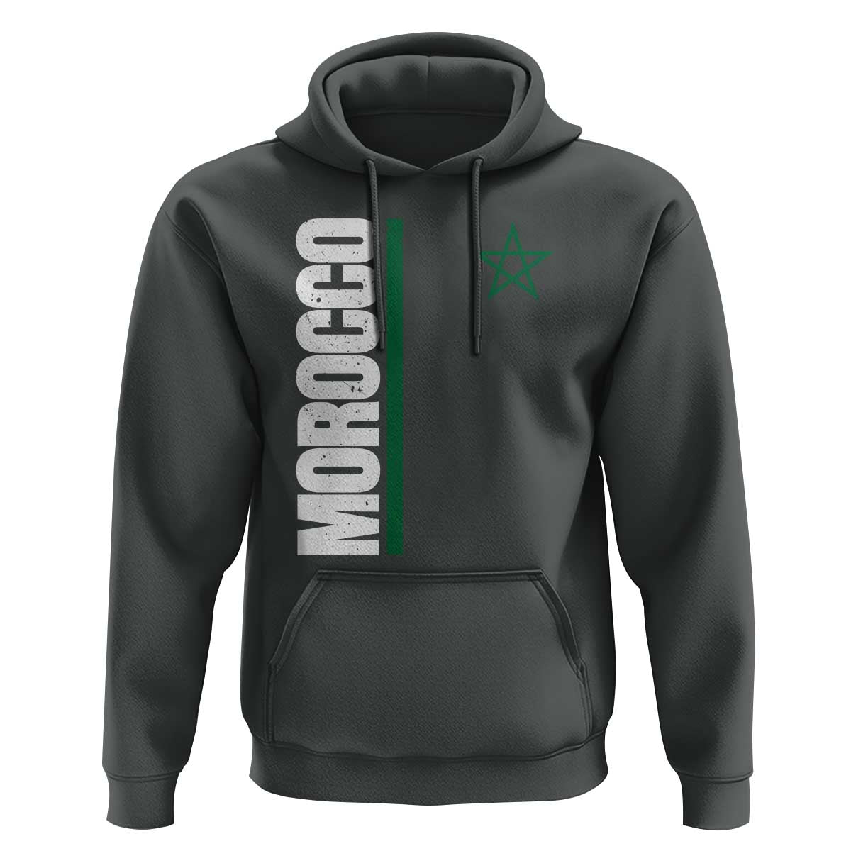 Morocco Green Star Flag Patriotic Moroccan Pride Hoodie
