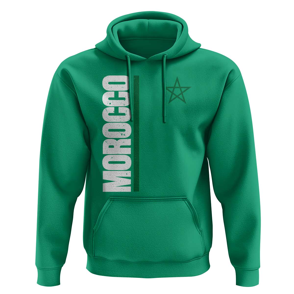 Morocco Green Star Flag Patriotic Moroccan Pride Hoodie