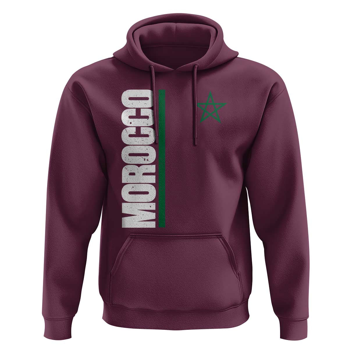 Morocco Green Star Flag Patriotic Moroccan Pride Hoodie
