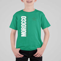 Morocco Green Star Flag Patriotic Moroccan Pride T Shirt For Kid