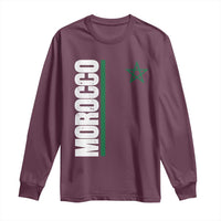 Morocco Green Star Flag Patriotic Moroccan Pride Long Sleeve Shirt