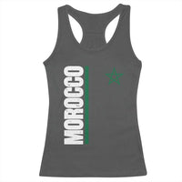 Morocco Green Star Flag Patriotic Moroccan Pride Racerback Tank Top