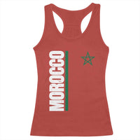 Morocco Green Star Flag Patriotic Moroccan Pride Racerback Tank Top