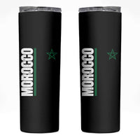 Morocco Green Star Flag Patriotic Moroccan Pride Skinny Tumbler