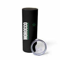 Morocco Green Star Flag Patriotic Moroccan Pride Skinny Tumbler