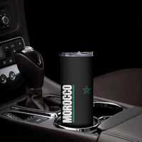 Morocco Green Star Flag Patriotic Moroccan Pride Skinny Tumbler
