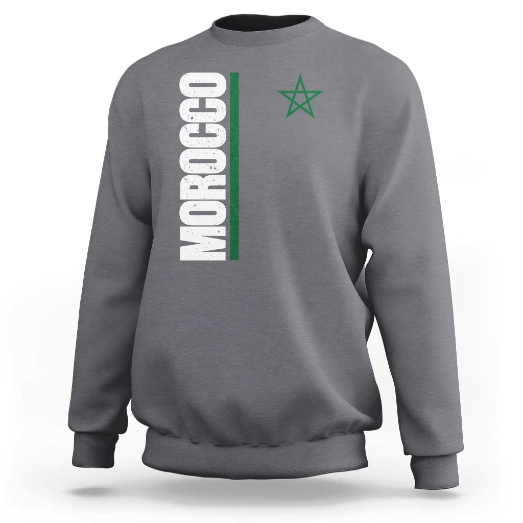 Morocco Green Star Flag Patriotic Moroccan Pride Sweatshirt