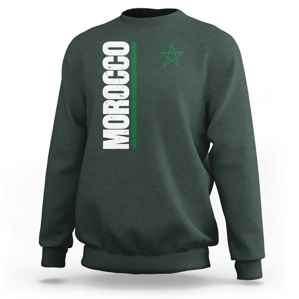 Morocco Green Star Flag Patriotic Moroccan Pride Sweatshirt