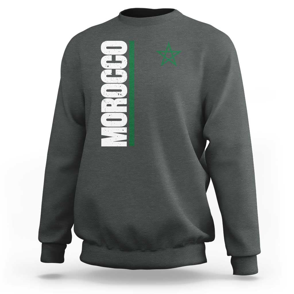 Morocco Green Star Flag Patriotic Moroccan Pride Sweatshirt
