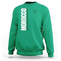 Morocco Green Star Flag Patriotic Moroccan Pride Sweatshirt