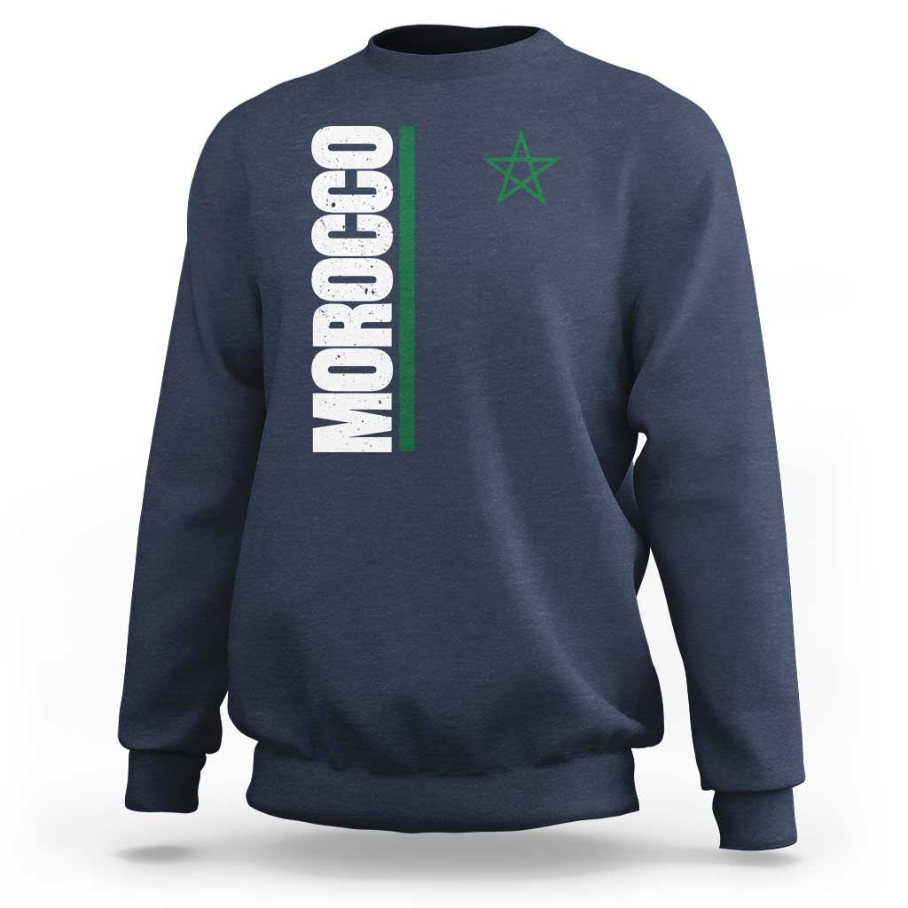 Morocco Green Star Flag Patriotic Moroccan Pride Sweatshirt