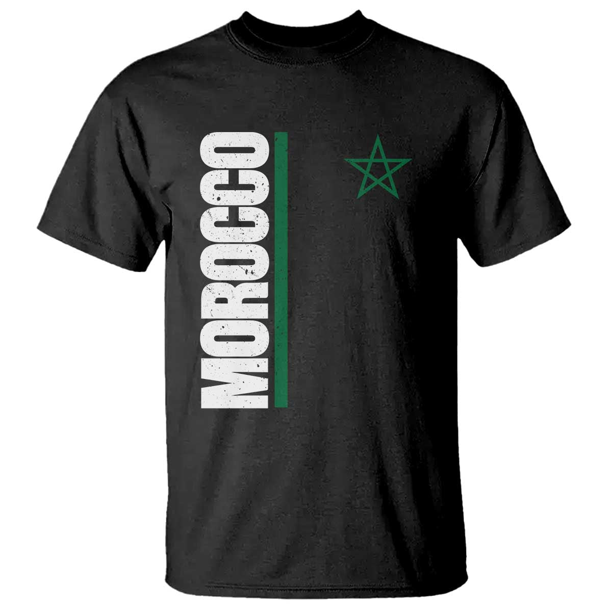 Morocco Green Star Flag Patriotic Moroccan Pride T Shirt