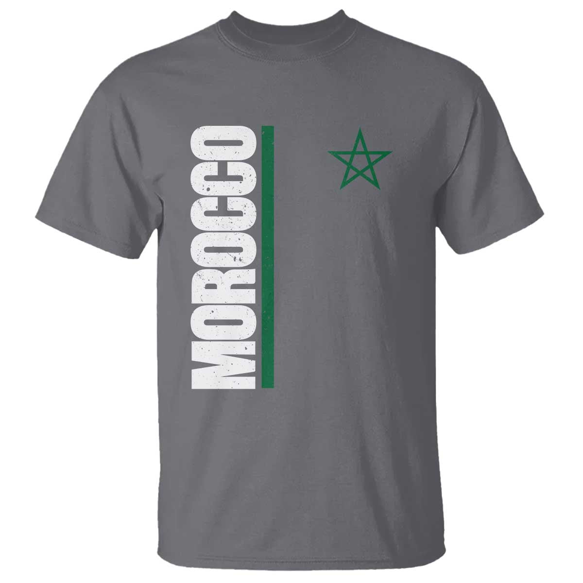 Morocco Green Star Flag Patriotic Moroccan Pride T Shirt