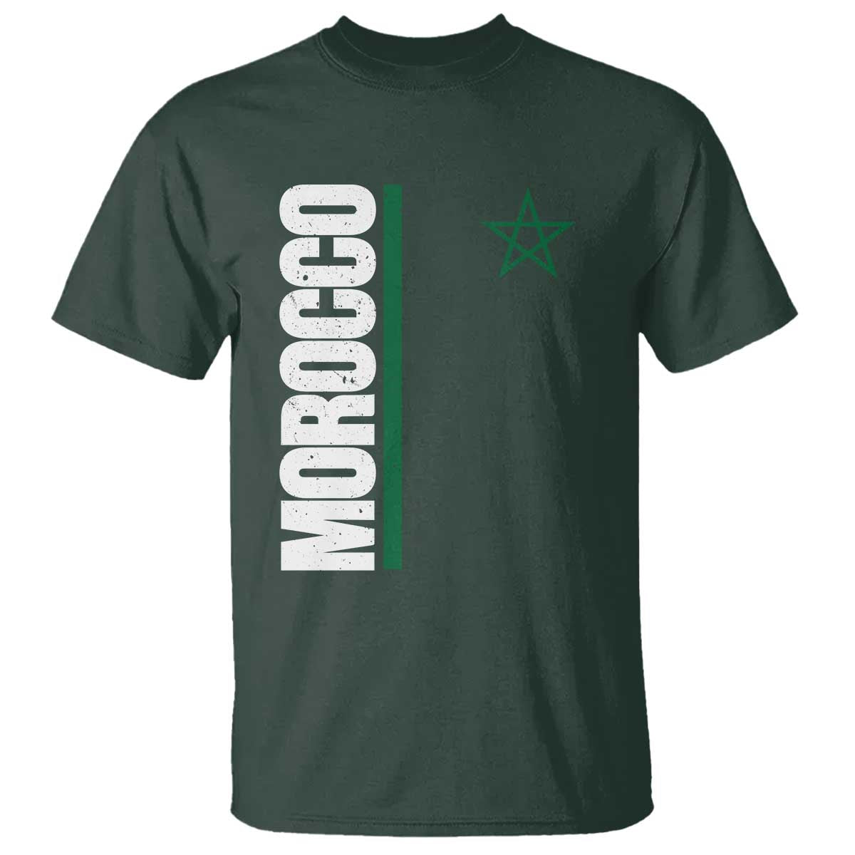 Morocco Green Star Flag Patriotic Moroccan Pride T Shirt