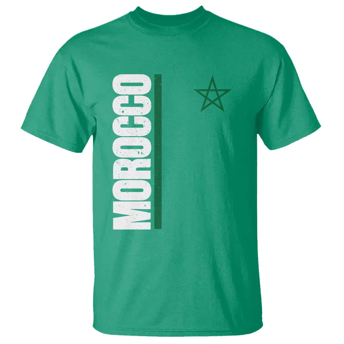 Morocco Green Star Flag Patriotic Moroccan Pride T Shirt