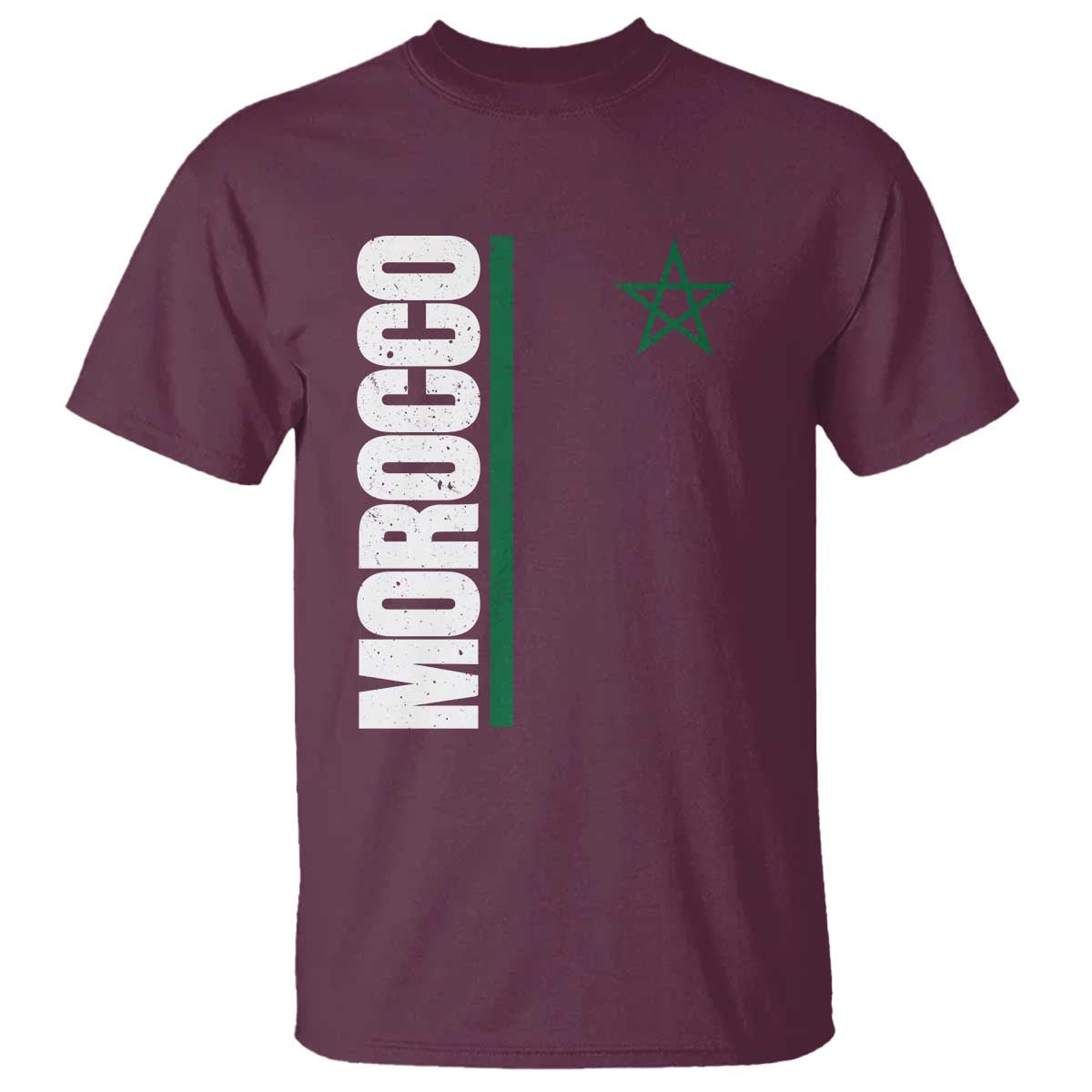Morocco Green Star Flag Patriotic Moroccan Pride T Shirt