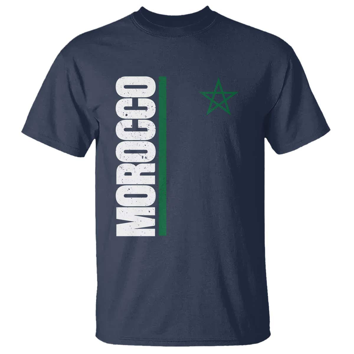 Morocco Green Star Flag Patriotic Moroccan Pride T Shirt
