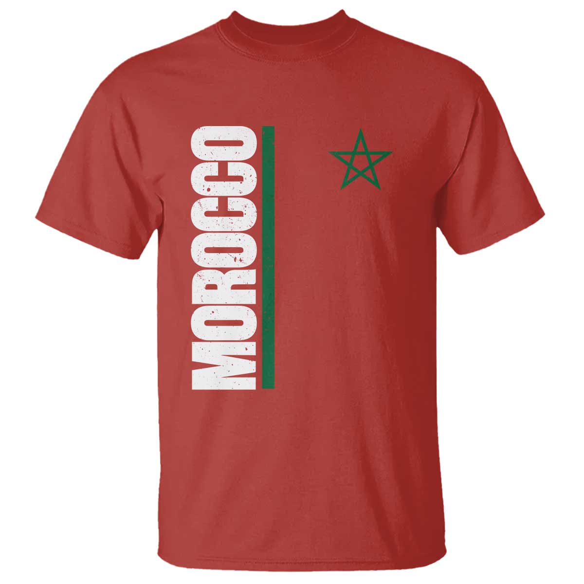 Morocco Green Star Flag Patriotic Moroccan Pride T Shirt