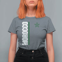 Morocco Green Star Flag Patriotic Moroccan Pride T Shirt For Women