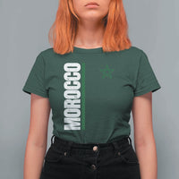 Morocco Green Star Flag Patriotic Moroccan Pride T Shirt For Women