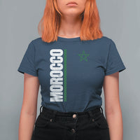 Morocco Green Star Flag Patriotic Moroccan Pride T Shirt For Women