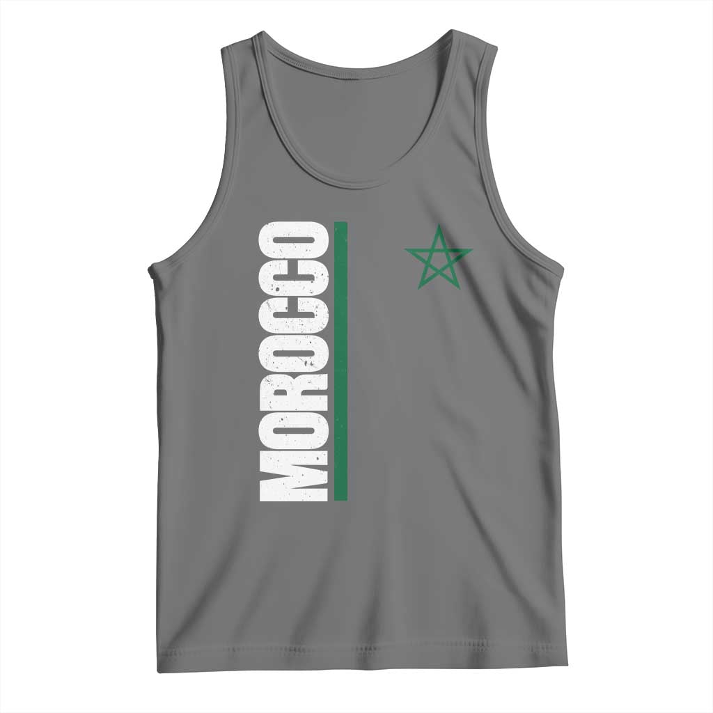 Morocco Green Star Flag Patriotic Moroccan Pride Tank Top