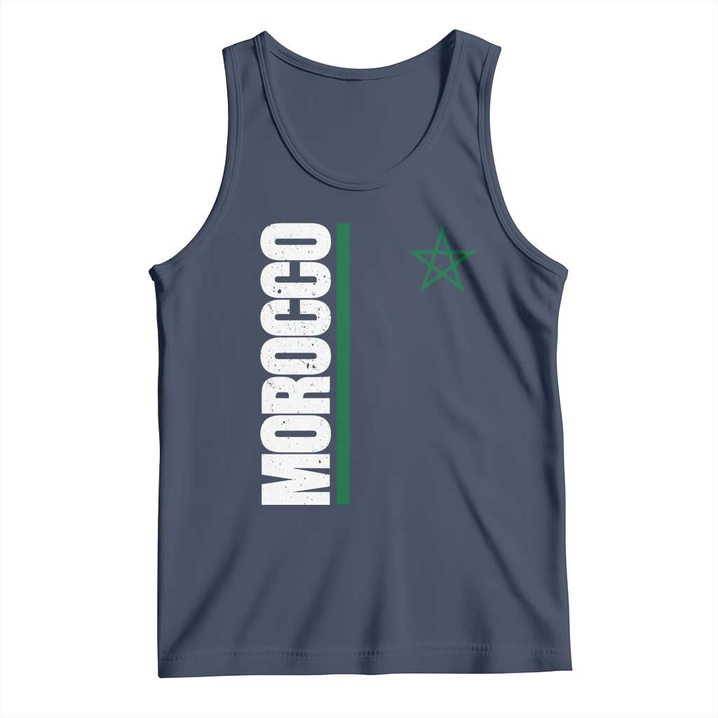 Morocco Green Star Flag Patriotic Moroccan Pride Tank Top