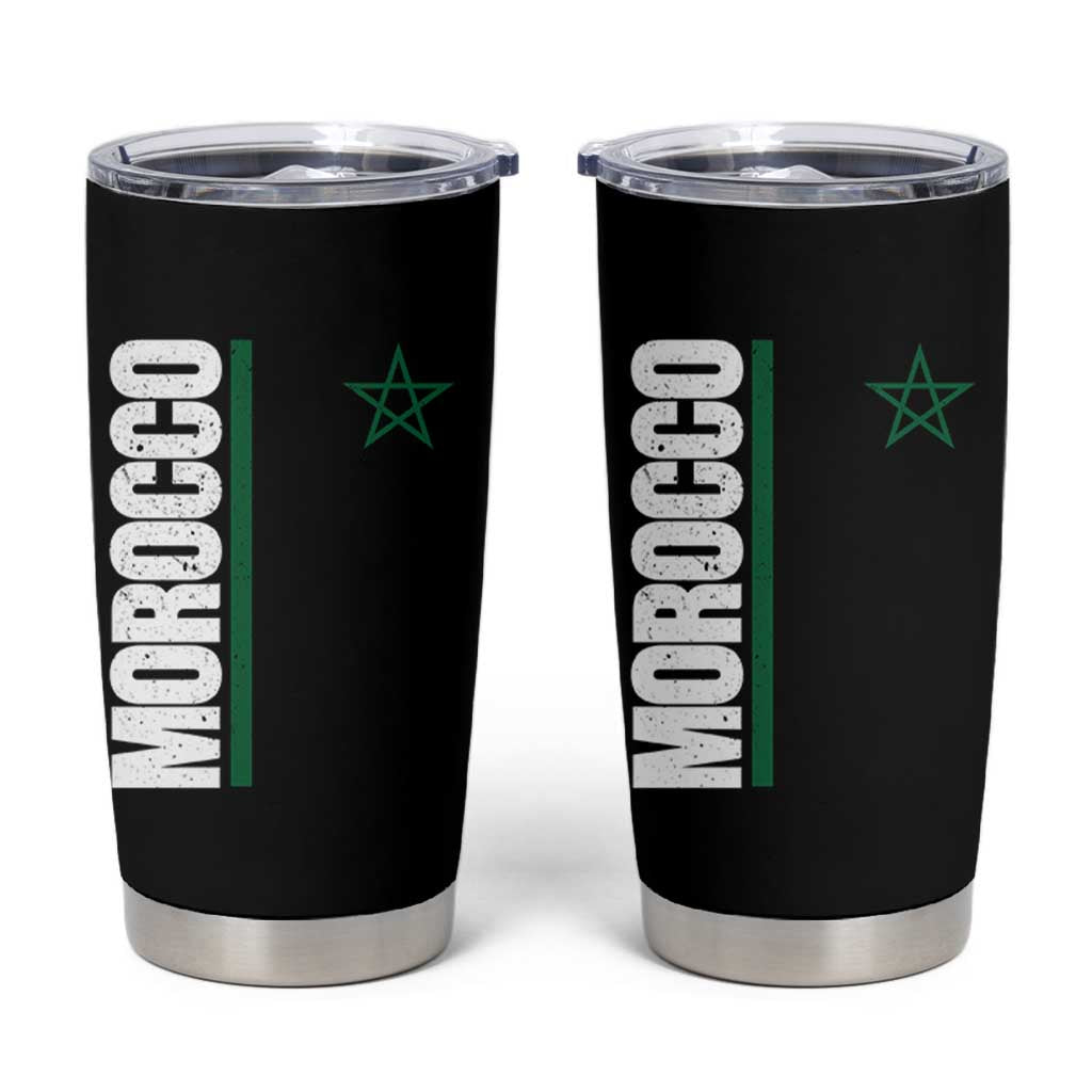 Morocco Green Star Flag Patriotic Moroccan Pride Tumbler Cup